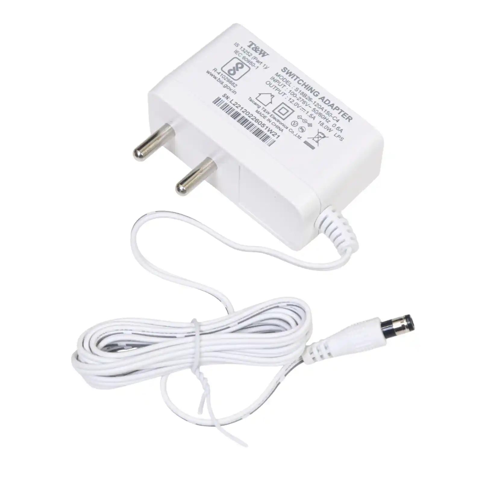12V 1.5A White Power Adapter – High Quality AC/DC Adapter - Price in Bangladesh